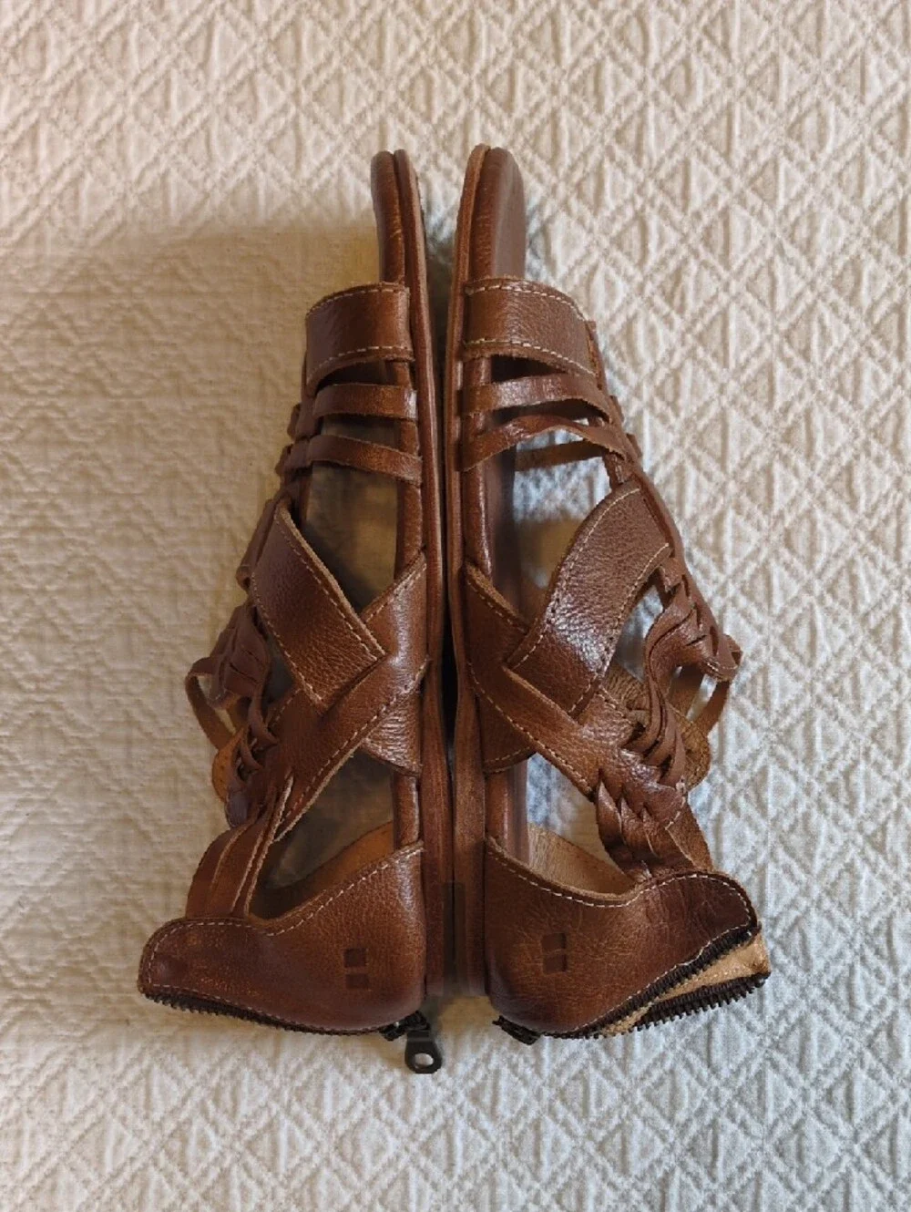 BED|STU Cara Brown Leather Strappy Gladiator Sandals Size 7.5 - Picture 3 of 12